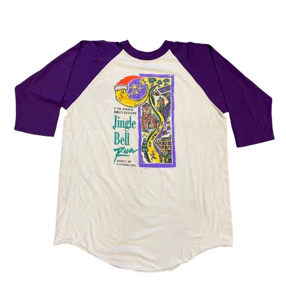 Vintage '99 Jingle Bell Run Raglan Soffe Tshirt Boley Center St Petersburg FL - Picture 10 of 10